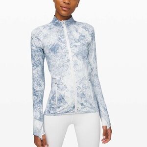 Lululemon Ebb To Train Jacket 6 White Blue